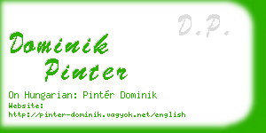 dominik pinter business card